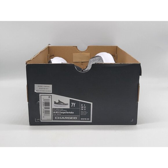 Under Armour UA Charged Revitalize Youth Running Shoes Size 7 Black 3026779 300 - Picture 9 of 10